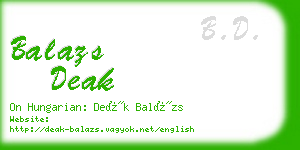 balazs deak business card